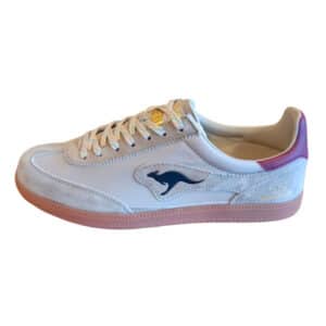 Zapatilla deportiva Kangaroos de señora en combinación de piel y textil con cierre de cordones.